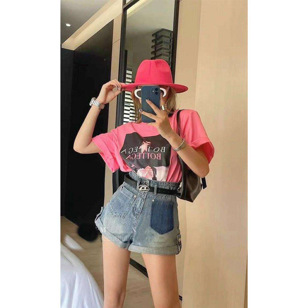 [SONB822]QUẦN SHORT JEAN ĐÙI NỮ LƯNG CAO CHỈNH LAI PHỐI 2 TÚI ĐẬM NHẠT MÀU XANH ĐẬM XANH NHẠT SIÊU MÁT MẺ DỄ PHỐI ĐỒ CỰC