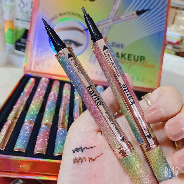 Bút kẻ mắt 2 đầu cầu vồng của kissbeauty E106