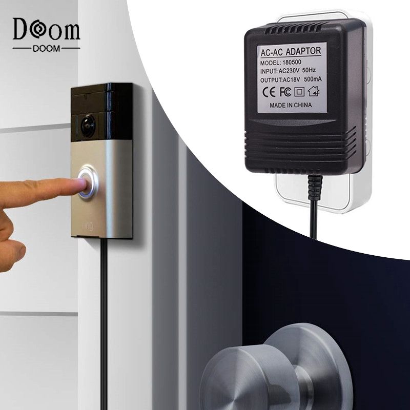 【Ready Stock】 18V AC Transformer Charger for Wifi Wireless Doorbell Camera Power Adapter IP Video Intercom Ring 110V-240V 【Doom】