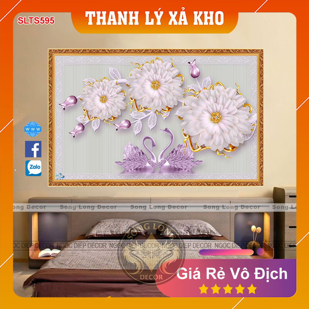 [FREESHIP] Tranh Dán Tường 3D Phòng Ngủ - SLTS595-Tranh 3d Trang Trí Nhà Cửa - Song Long Decor