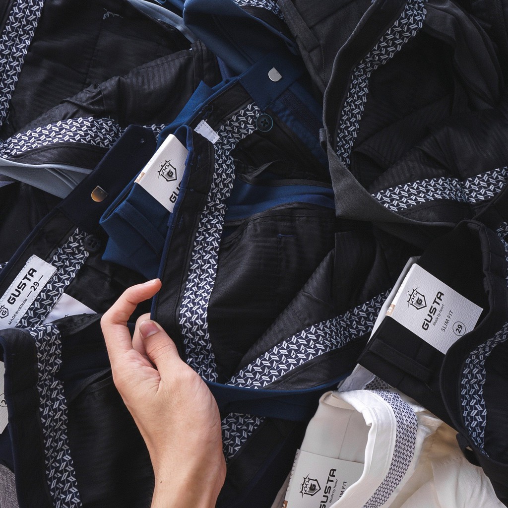 Quần Tây Nam Hàn Quốc Dáng Ôm Công Sở Xám Đậm - Quần Âu Nam Trơn Đẹp Chống Nhăn Chống Xù Co giãn- QA01-Gusta | BigBuy360 - bigbuy360.vn