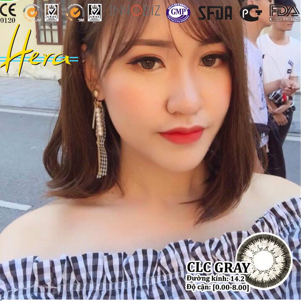 Kính áp tròng CLC GRAY - 0 đến 6 độ - 14.2mm