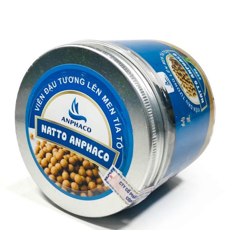 Natto Anphaco - Viên đậu tương lên men Tía tô, hủ 220gr