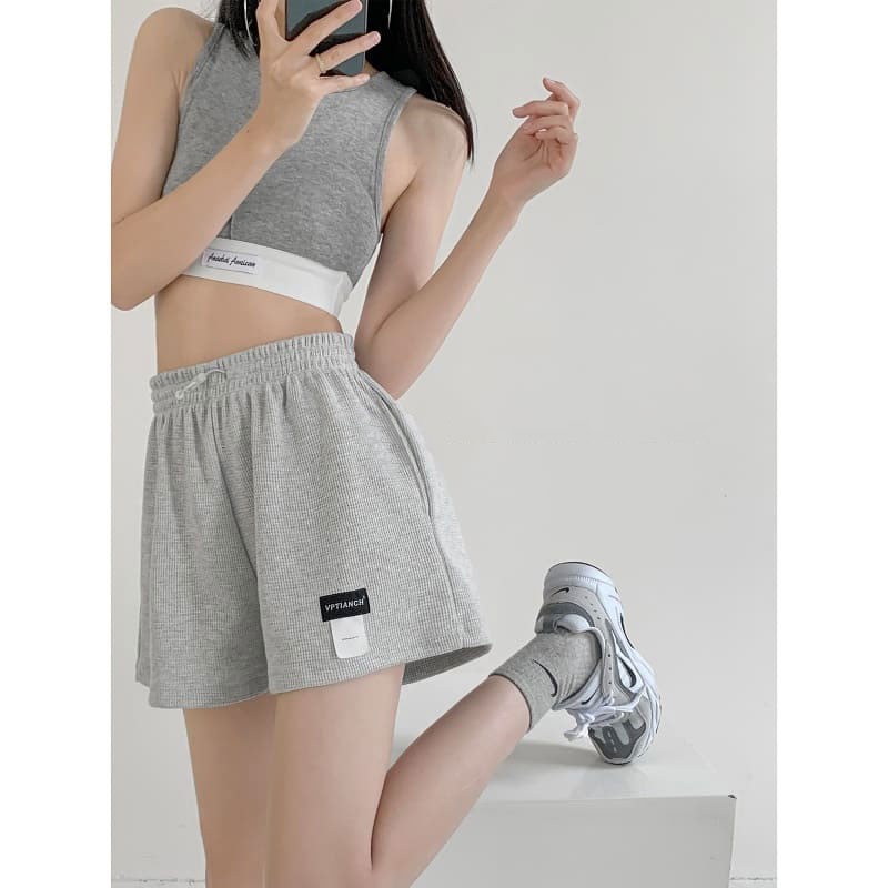 Quần đùi nữ cạp chun ITEM quần short mặc nhà ngắn chất Umi Ulzzang hot - VIETCEN