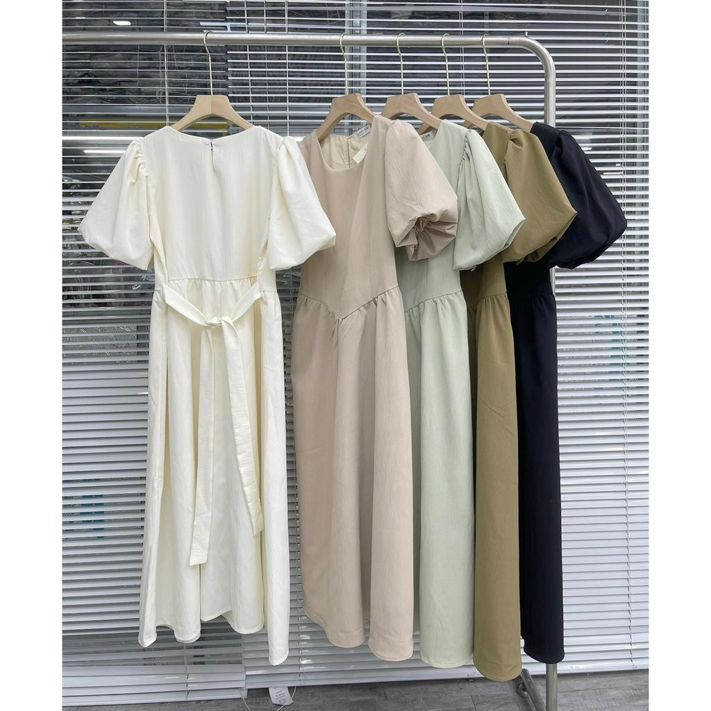 Váy tay bồng 2 lớp buộc nơ freesize dành cho nữ - Retrostyle.vn - Vay6214_P6K7