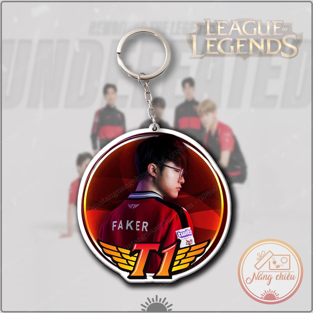 Móc khóa chibi Faker Dày In Sắc Nét 2 Mặt, Huyền Thoại T1
