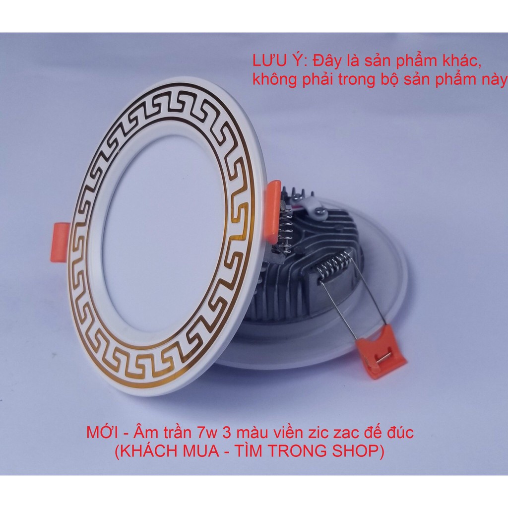 Đèn led âm trần 7W 9W đơn sắc, 3 màu, nguồn chấn lưu rời, downlight. Đèn led trang trí ............/// | BigBuy360 - bigbuy360.vn