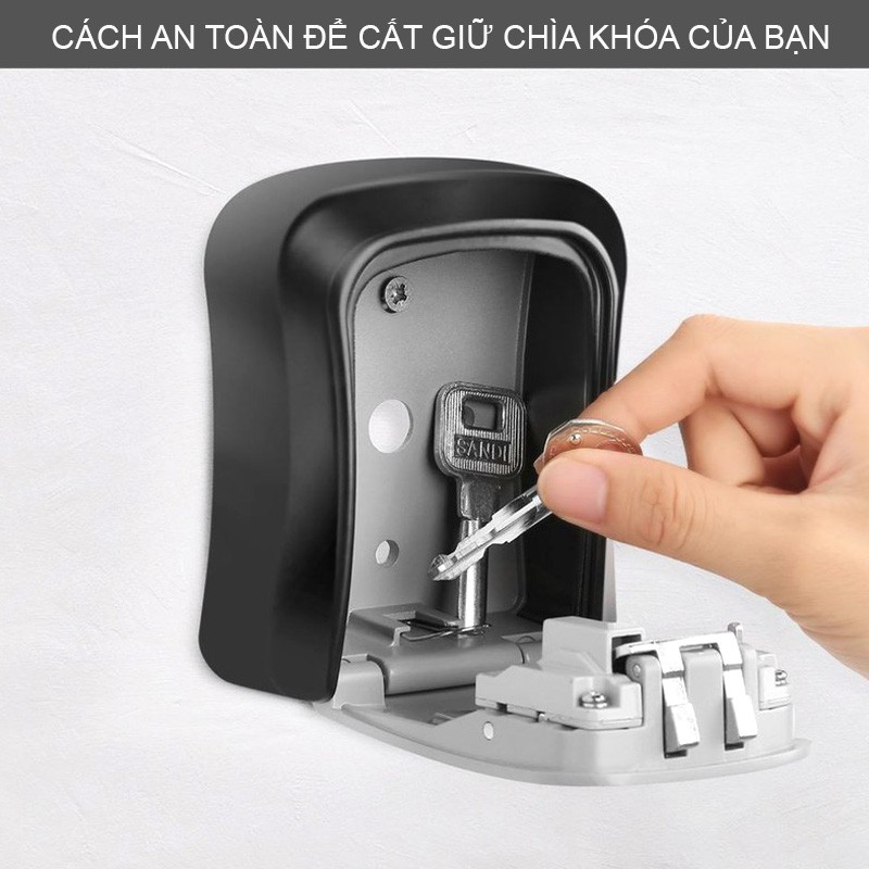 Hộp đựng chìa khóa an toàn - Lock box NF01, sử dụng khóa số để mở và có thể thay đổi mã số