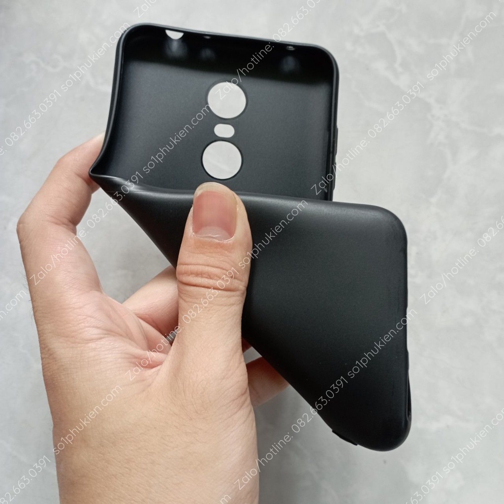 Ốp lưng Xiaomi Redmi 5 plus loại dẻo đen trơn TPU, loại dẻo trong suốt bền đẹp