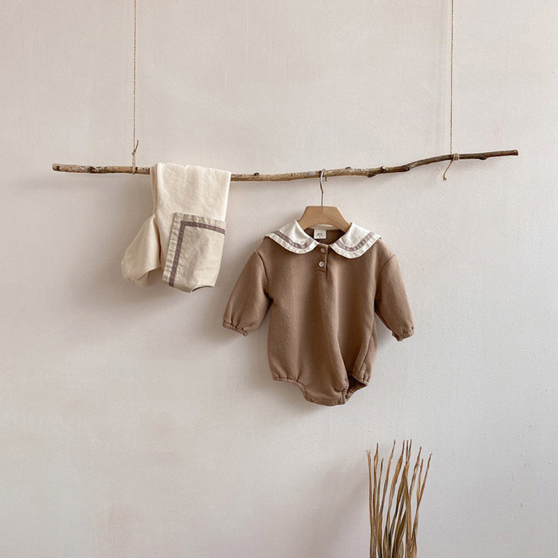 Bộ Áo Liền Quần Dài Tay Thời Trang Mùa Thu Dễ Thương Dành Cho Trẻ Nhỏ