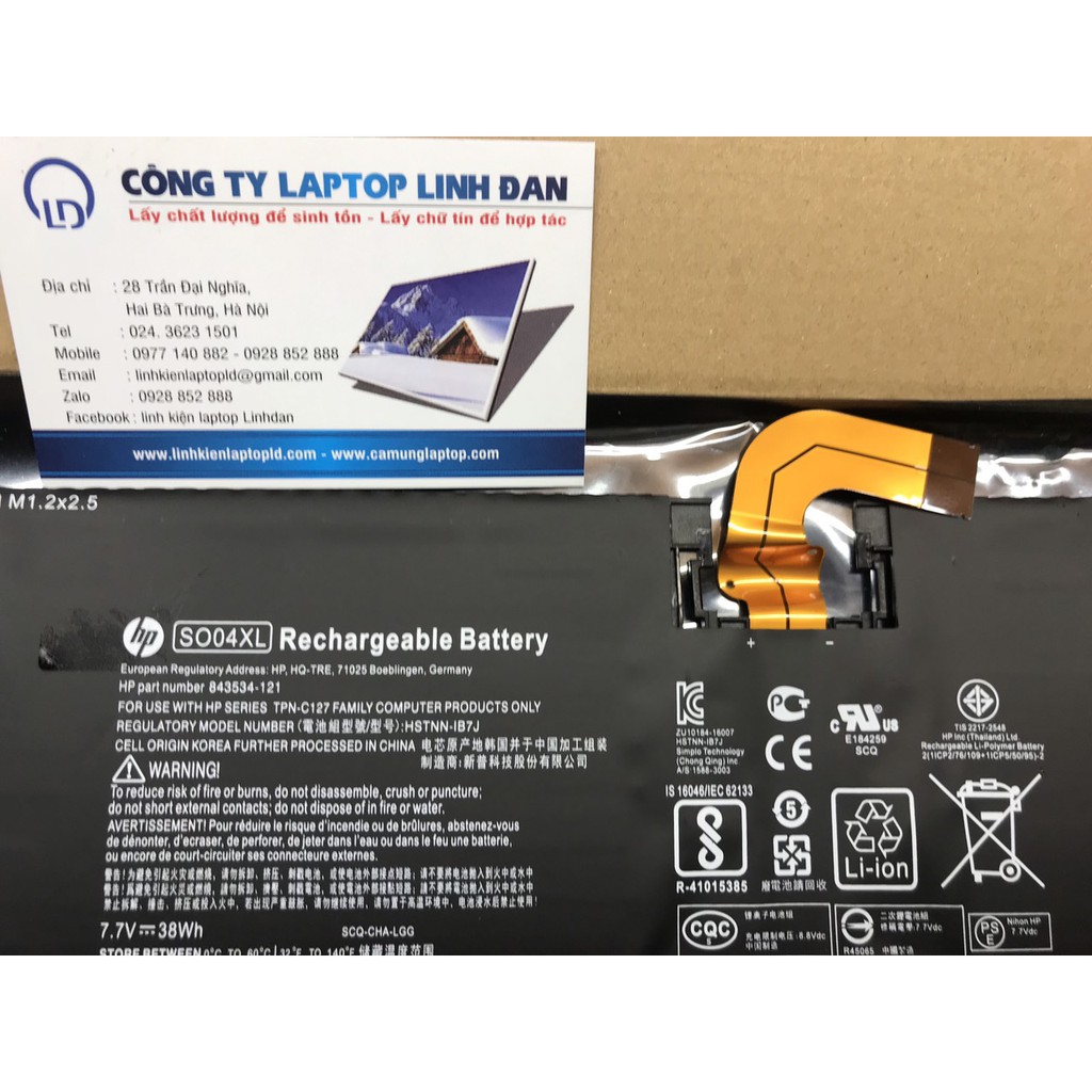 Pin (Original) HP Spectre 13 13-V016TU 13-V015TU 13-V014TU 13-V000 (SO04XL) Battery