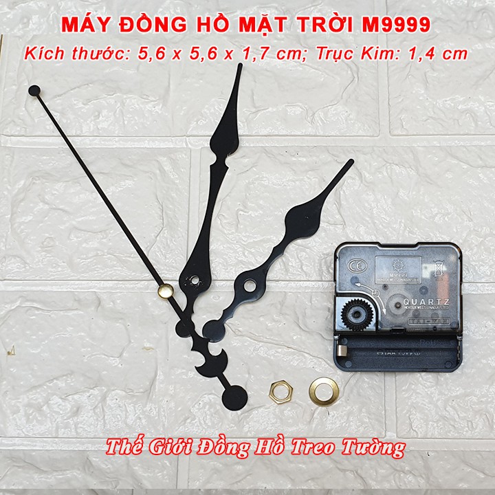 Máy Đồng hồ MẶT TRỜI M9999 Taiwan và Bộ Kim ĐẠI (19.5 x 14.5 x 11.5) – Tặng Pin Toshiba