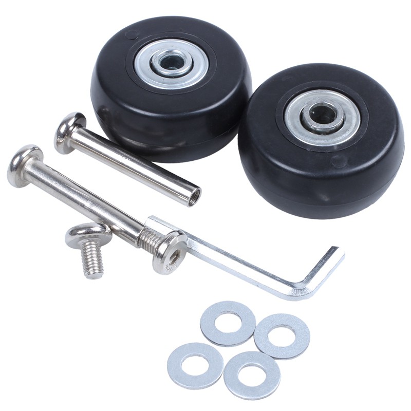 2 bộ bánh xe và trục thay thế dành cho vali hành lý đường kính ngoài 40mm sang trọng
