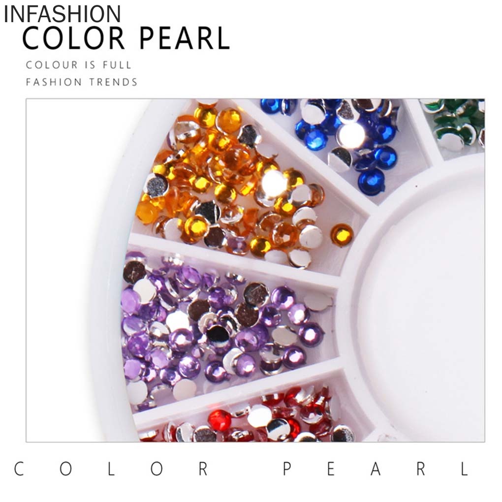 [Hàng mới về] Hộp resin kim cương giả 12 màu trang trí làm đẹp móng tay thủ công