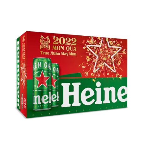 Hỏa Tốc TP Hà Nội - Thùng 24 lon bia Heineken 330ml/lon - Phiên bản Tết 2022