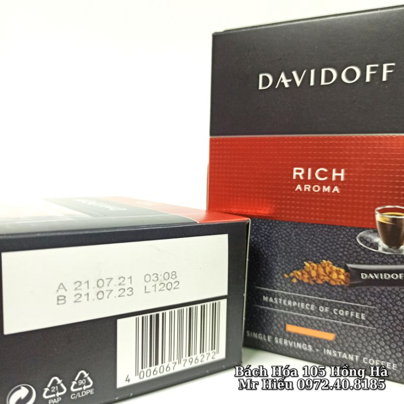 [T7/2023] Cafe Davidoff Rich Aroma hộp 25 gói 1,8gram