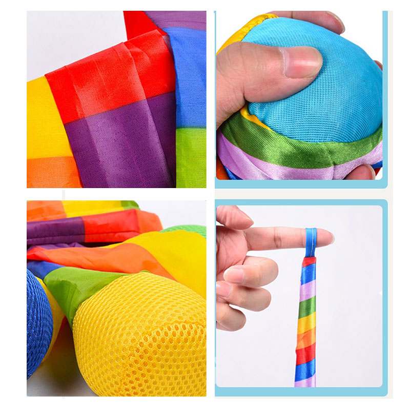 ✨Withbetiw Ribbon Rainbow Ball Sandbags Bean Bag Children Hand Throwing Outdoor Games Kids