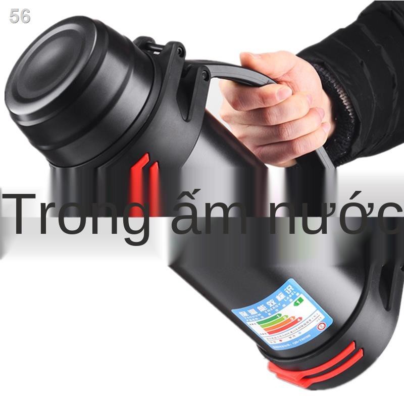 Cốc giữ nhiệt ngoại cỡ 304 Nồi cách bằng thép không gỉ Dung tích lớn Bình đun nước du lịch ngoài trời trên ô tô d