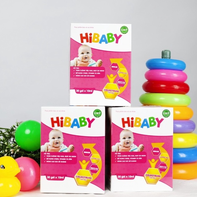 Siro ăn ngon cho bé HIBABY - Siro cho trẻ biếng ăn, táo bón giúp tăng cường hệ tiêu hoa, hệ miển dịch mẹ an tâm (30 gói)