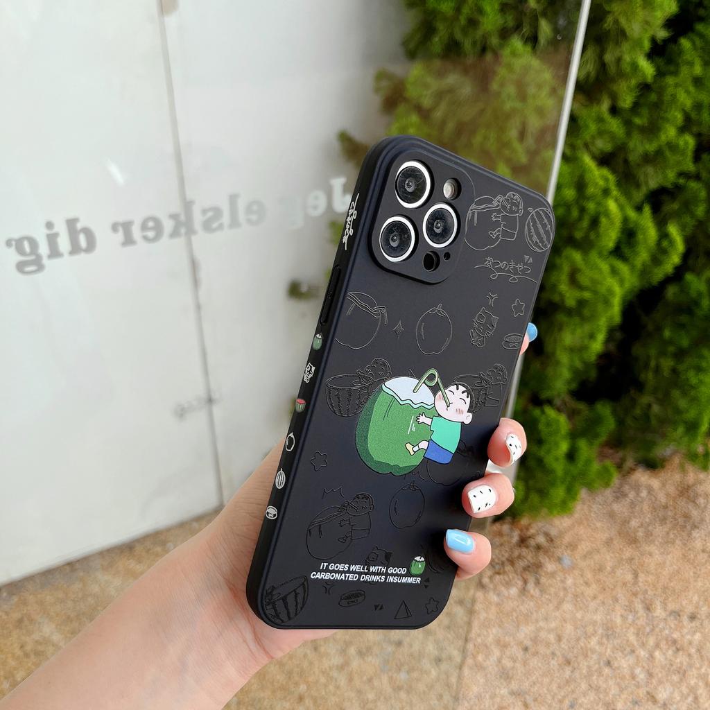 Ốp Điện Thoại In Hình Dưa Hấu / Cậu Bé Bút Chì Cho IPhone 13promax 12 11 7Plus X XR XSMAX