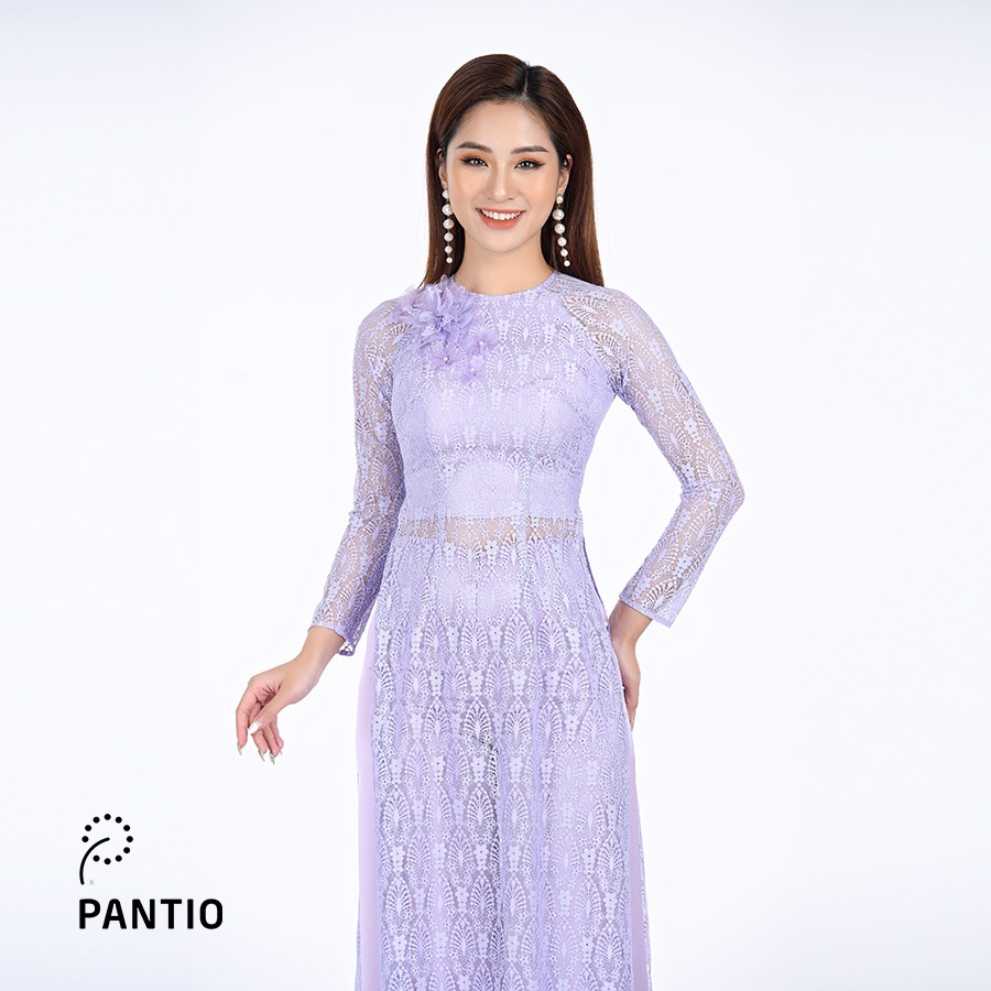 Áo dài chất liệu ren mềm dáng ôm  BDA50069- PANTIO