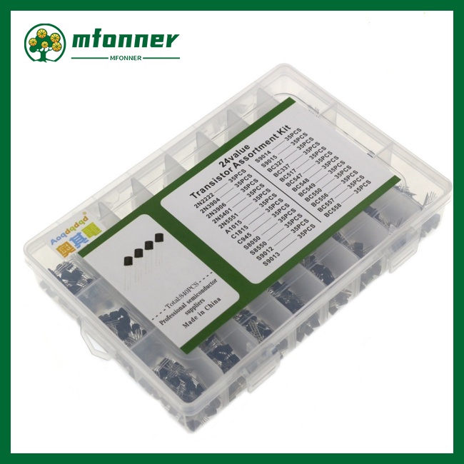 Bộ 840 Linh Kiện Bán Dẫn 24Vues To-92 Bc327 Bc337 Bc547 2n2222 3904 3906 C945 Pnp/npn