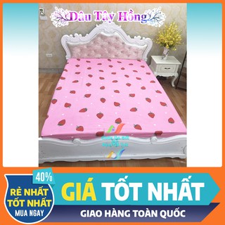 Drap Giường Dâu Tây Hồng Nhìn Là Thích Thấy Là Mê - Đủ Kích Thước