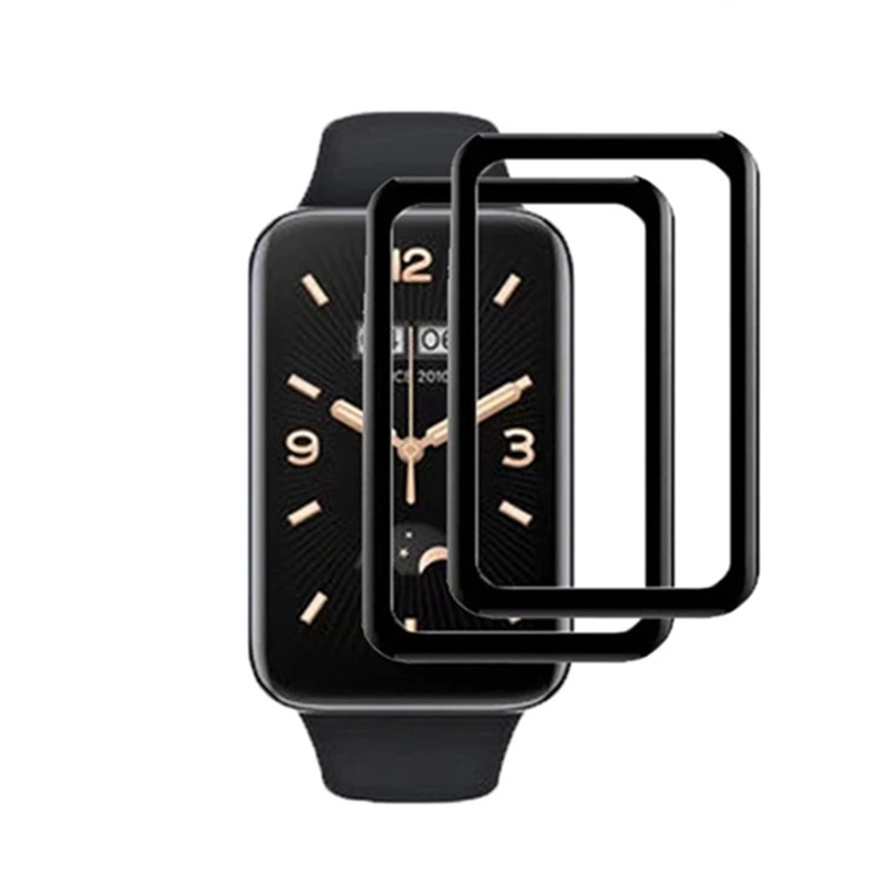 Set 2 Miếng Dán Viền Cong 3D Mềm Trong Suốt Bảo Vệ Màn Hình Đồng Hồ Thông Minh Mi Band 7 Pro