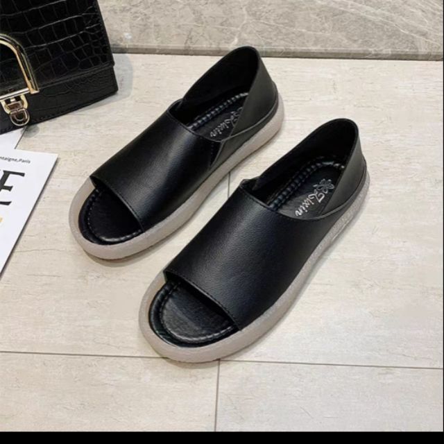 (Hàng order) Giày nữ hở mũi da mềm kiểu mới. | BigBuy360 - bigbuy360.vn