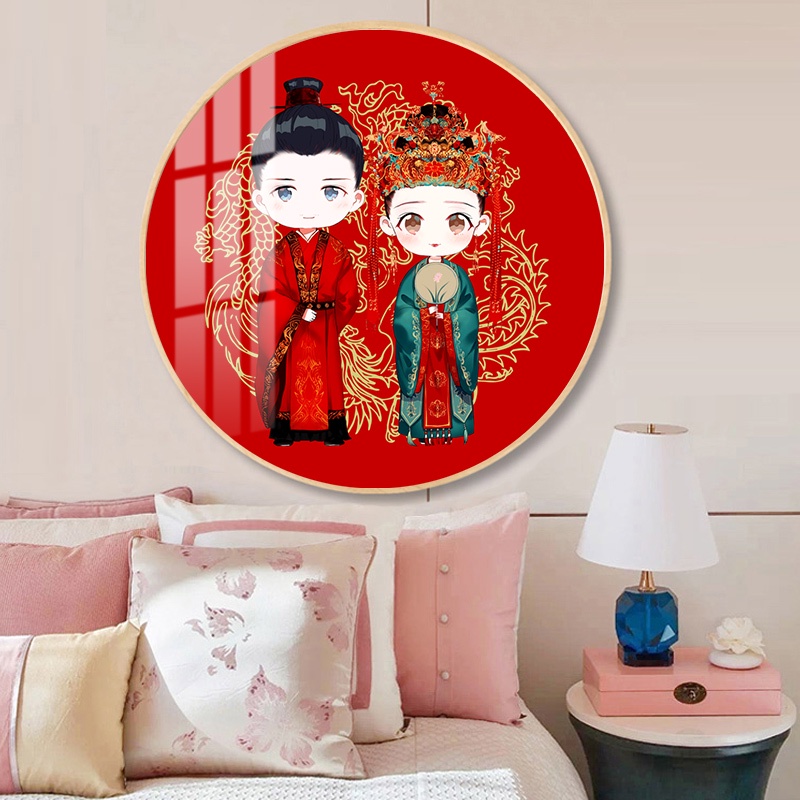 Bộ Tranh Đính Đá 5D Hạt Tròn Tự Làm Hình Đám Cưới Thiết Kế Mới Trang Trí Phòng