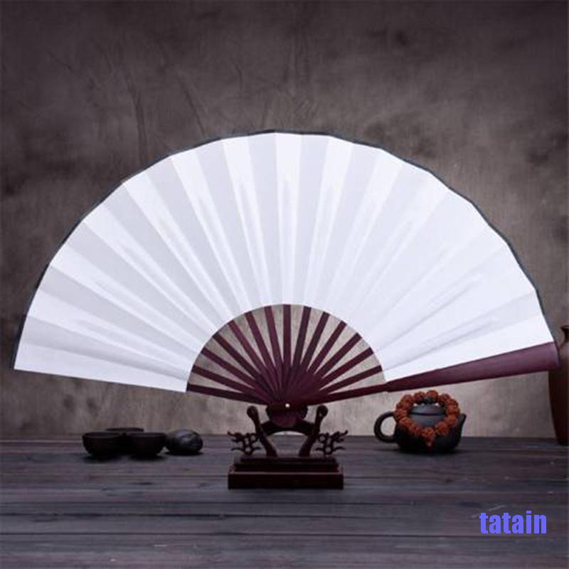 Quạt xếp cầm tay bằng vải lụa phong cách Trung Hoa trang trí tiệc tiện dụng
