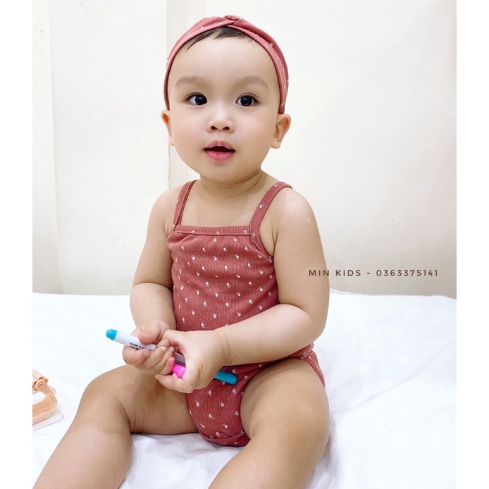 Body dây kèm turban chất liệu thun gân Hàn mềm mát