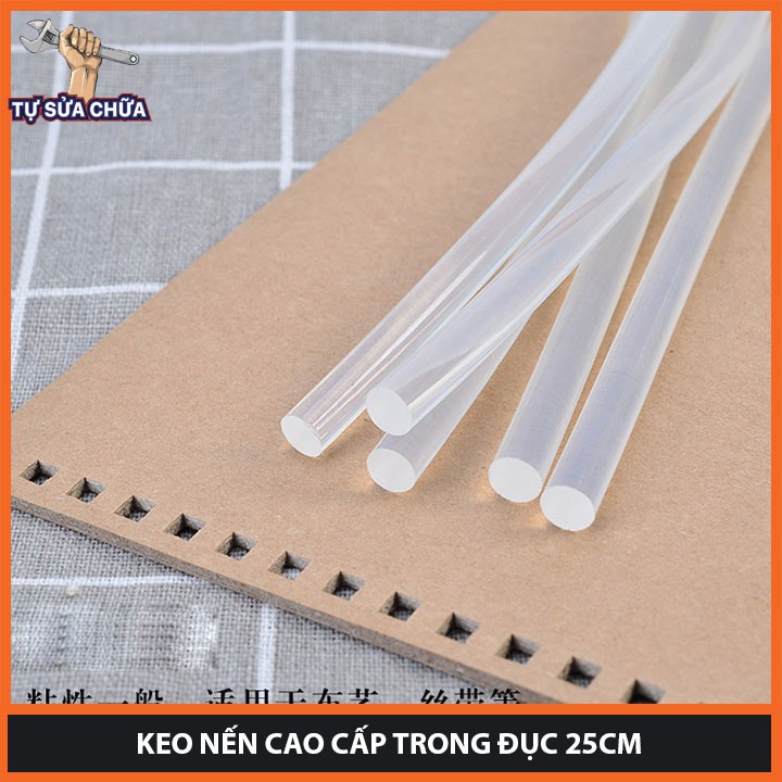 Keo nến Silicon cho súng bắn keo 2 loại 7x250mm, 11x250mm, keo nến hàng chuẩn cao cấp, độ dính tốt, keo ra trong, đẹp