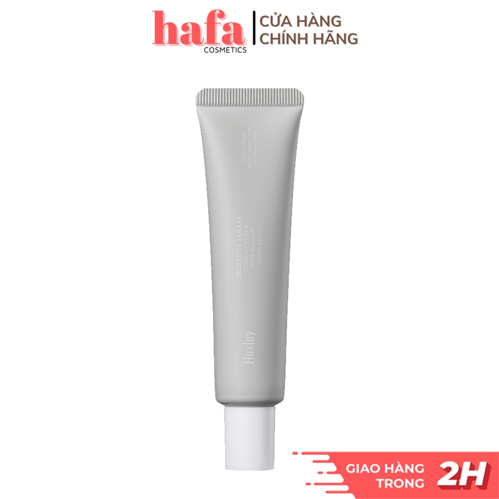 Kem chống nắng nâng tone và dưỡng ẩm da Huxley Tone Up Cream; Stay Sun Safe SPF50+ PA+++