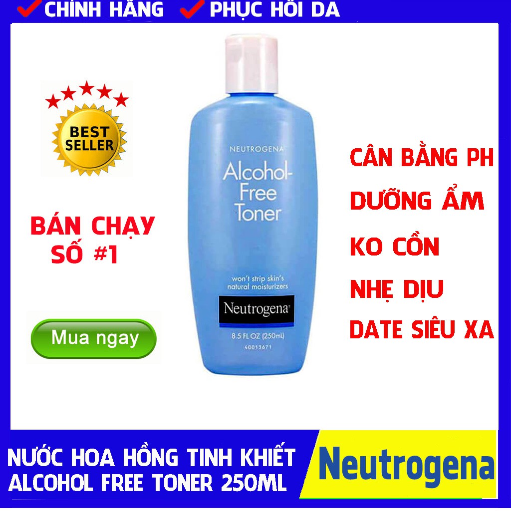 Nước Hoa Hồng Neutrogena Alcohol Free Toner 250ml