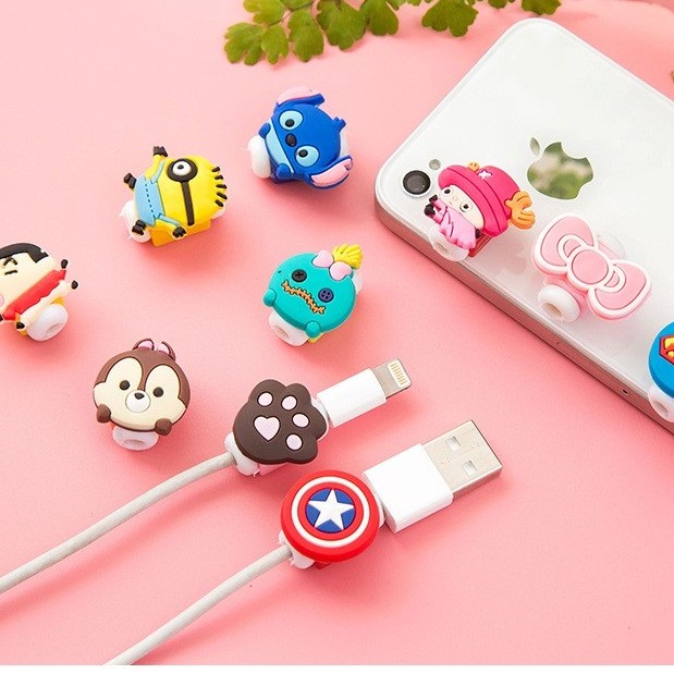 Đầu Thú Cắn Cáp Bảo Vệ Cáp Sạc Cable Tai Nghe icon Ngộ Nghĩnh Cute Dễ thương - lala17 Shop