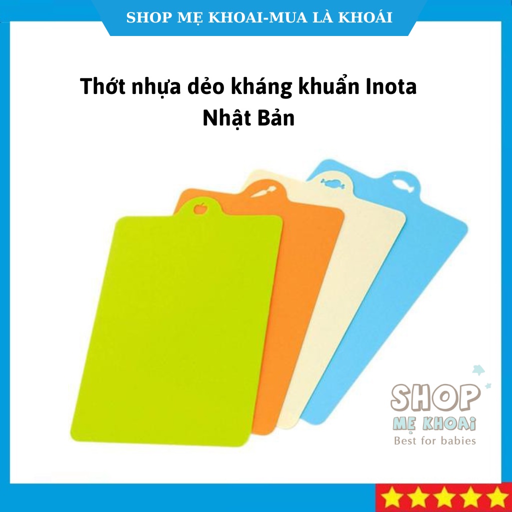 Thớt nhựa dẻo kháng khuẩn Inomata ăn dặm cho bé Shop Mẹ Khoai