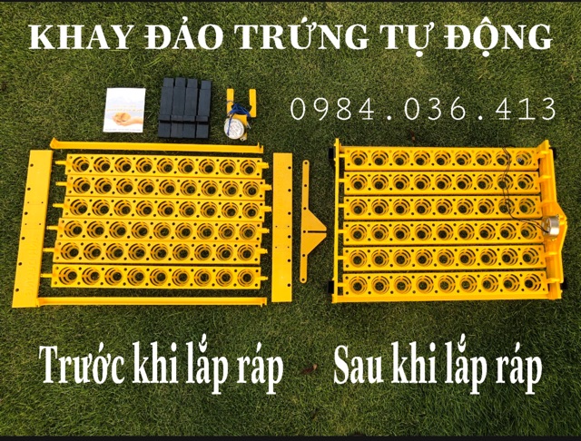 Khay đảo trứng tự động 54 quả làm từ nhựa ABS - Tự đảo trứng