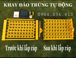 Khay đảo trứng tự động 54 quả làm từ nhựa ABS - Tự đảo trứng