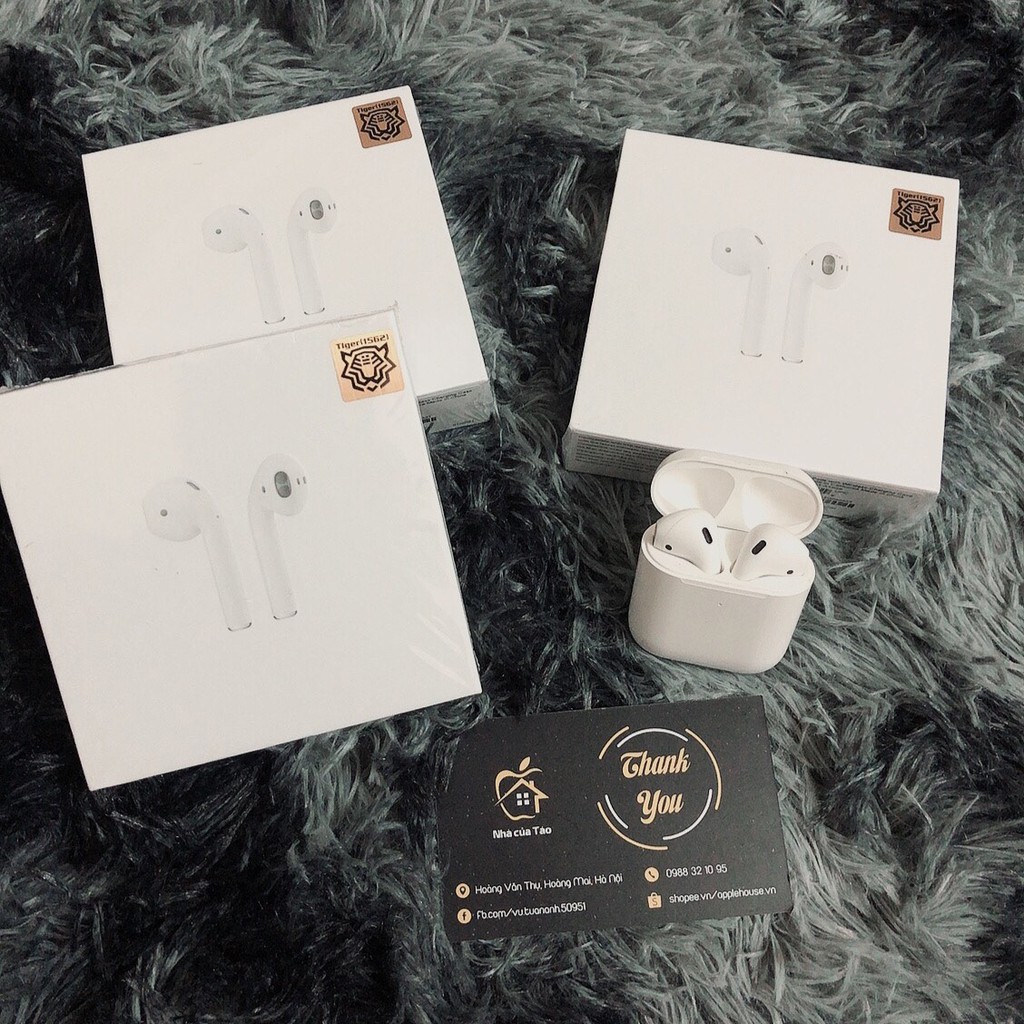 Tai nghe Bluetooth Airpods 2 Hổ Vằn Bản Siêu cao cấp | Pin 5h | Tặng CASE Siêu Cute (TỰ CHỌN)