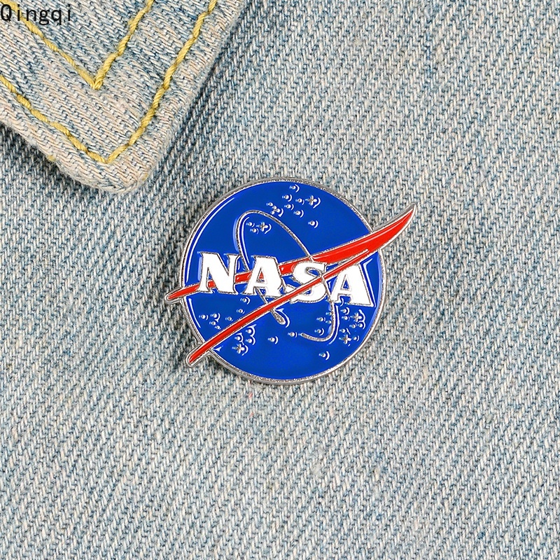 Ghim cài áo MISS ZOE hình biểu tượng không gian màu xanh dương thời trang