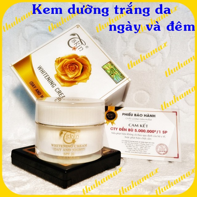 Kem dưỡng trắng da ngày và đêm Tskin Whitening