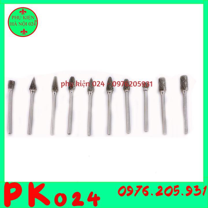 Bộ Mũi Doa Mài Hợp Kim Dùng Mài Kim Loại Và Gỗ 3x6mm