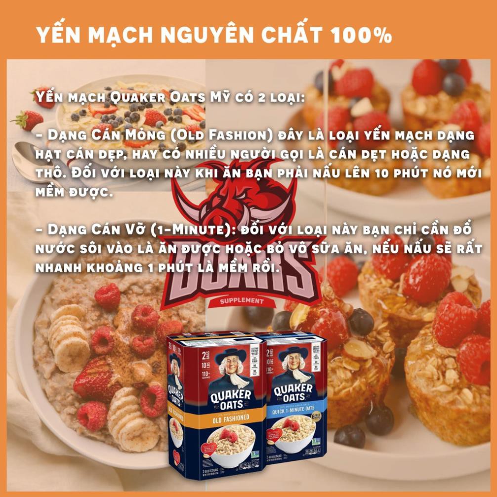 QUAKER OAT YẾN MẠCH NGŨ CỐC NGUYÊN CHẤT (4,6KG)