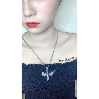 Dây Chuyền Mặt Đôi Cánh Thiên Thần Phong Cách Hip Hop