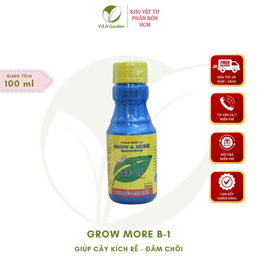 Phân bón lá Growmore Vitamin B1 100ml