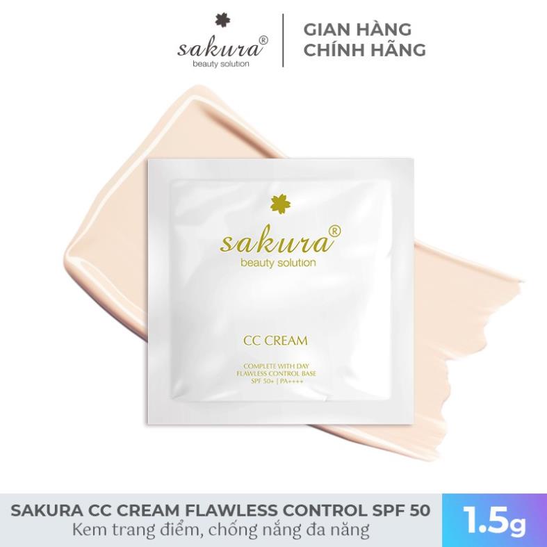 Kem trang điểm đa năng Sakura Cc Cream Flawless Control 1.5g - Mỹ Phẩm Mai Hân