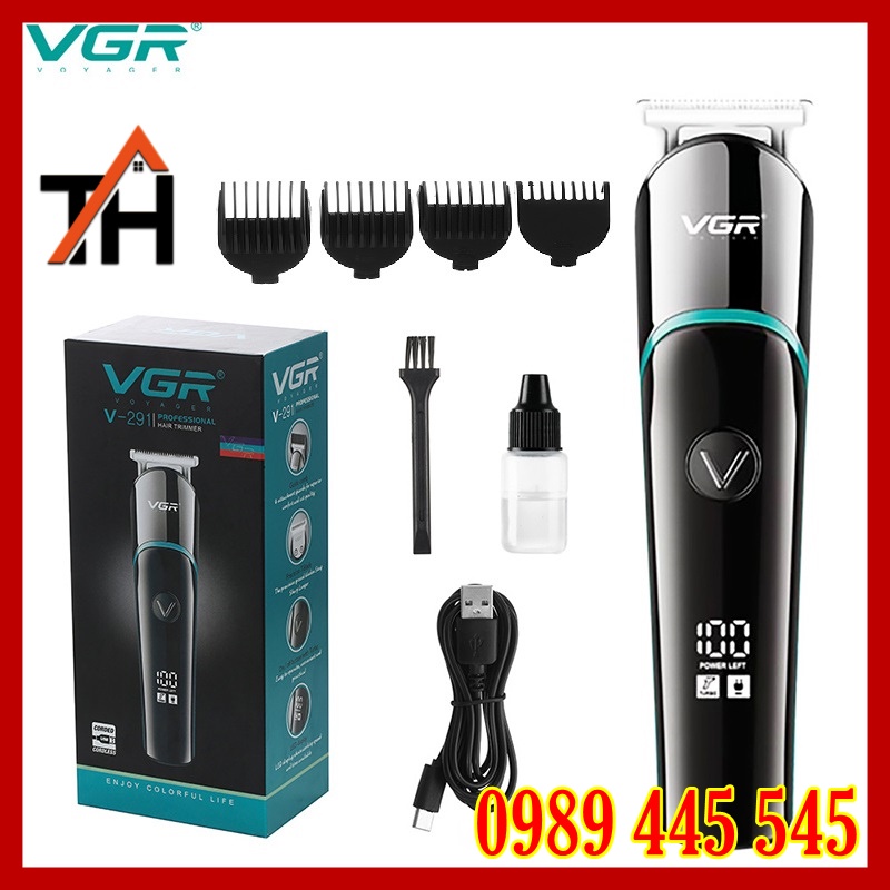 Tông Đơ Cắt Tóc Không Dây VGR V-291 - Máy Cắt Tóc Chuyên Dùng Cho Salon Và Gia Đình - Hàng Chính Hãng Bảo Hành 1 Năm