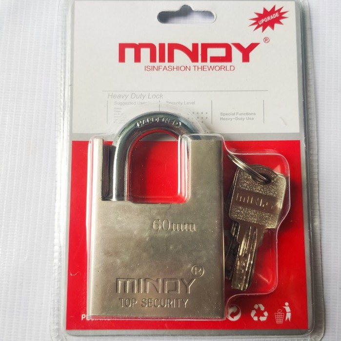 Khóa Chống Cắt và Khóa Treo Mindy 50mm và 60mm