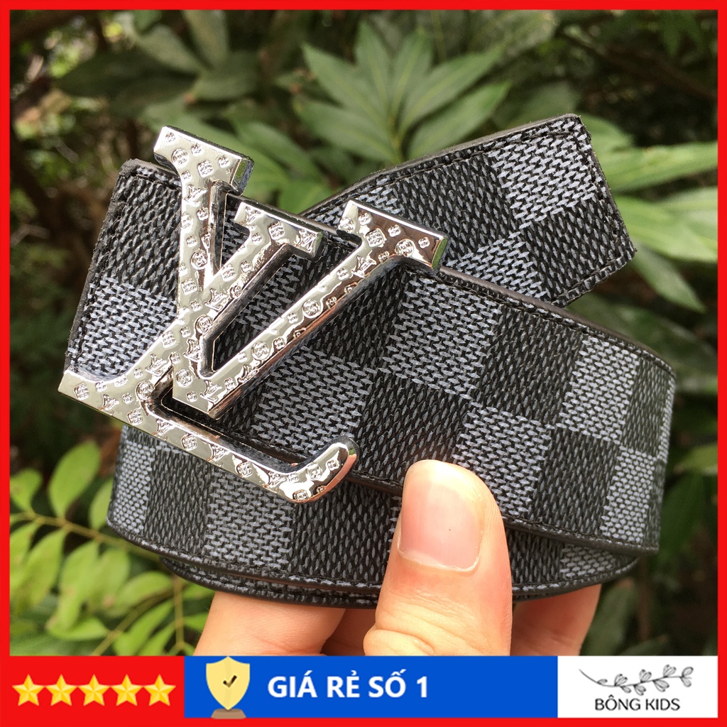 Dây lưng lv nam thời trang cao cấp, thắt lưng nam lv, mặt kim loại nguyên khối trẻ trung lịch lãm TLLV002D-B61